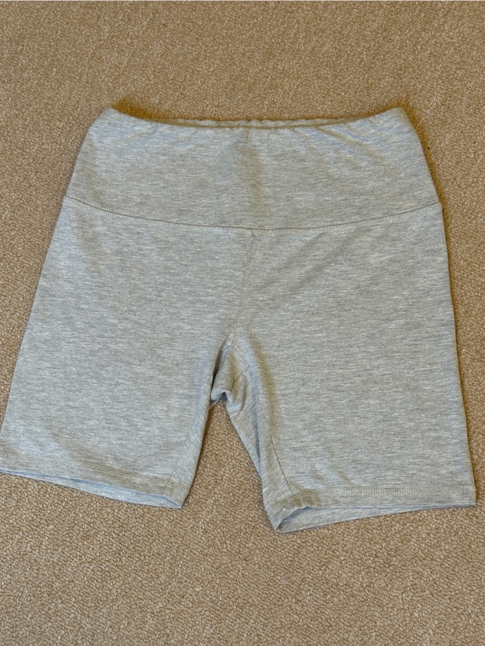 RBX Light Heather Gray High-Rise Bike Shorts M Women’s exercise layers workout